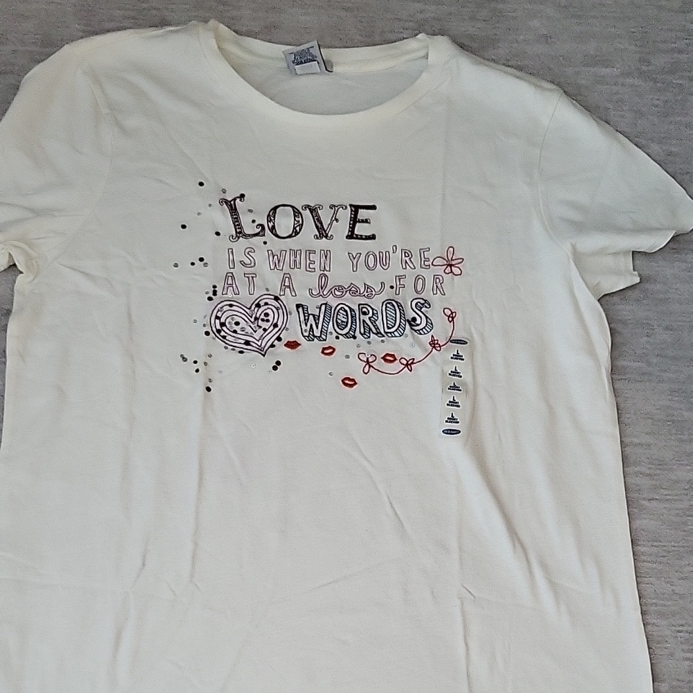 Old Navy Cream Tiny Fit Tee - Picture 1 of 3